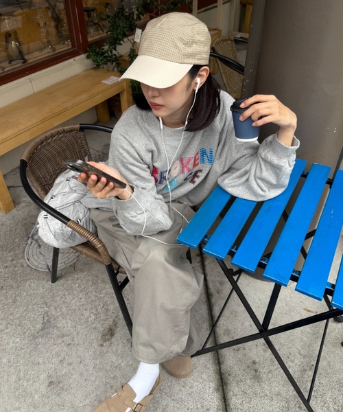 BROKEN BASE（ブロークンベース）の「BROKENBASE Handmade like Patchwork Sweat / BROKENBASE ハンドメイドライクパッチワークスウェット（スウェット・メンズ・ネイビー/グレー/ブラック/イエロー・SMALL/LARGE/MEDIUM）」の10枚目の写真