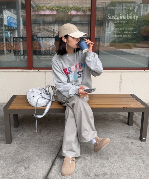 BROKEN BASE（ブロークンベース）の「BROKENBASE Handmade like Patchwork Sweat / BROKENBASE ハンドメイドライクパッチワークスウェット（スウェット・メンズ・ネイビー/グレー/ブラック/イエロー・SMALL/LARGE/MEDIUM）」の7枚目の写真