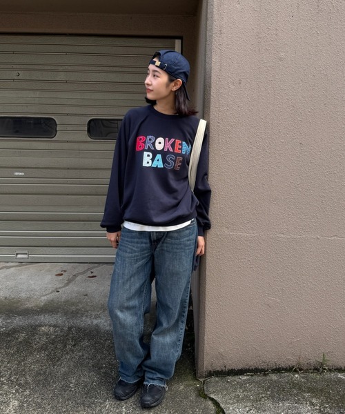 BROKEN BASE（ブロークンベース）の「BROKENBASE Handmade like Patchwork Sweat / BROKENBASE ハンドメイドライクパッチワークスウェット（スウェット・メンズ・ネイビー/グレー/ブラック/イエロー・SMALL/LARGE/MEDIUM）」の15枚目の写真