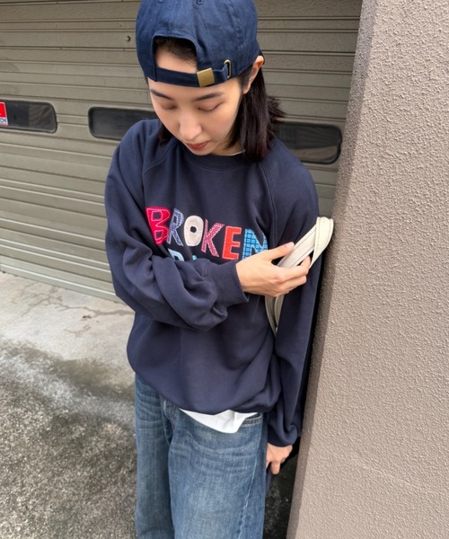 BROKEN BASE（ブロークンベース）の「BROKENBASE Handmade like Patchwork Sweat / BROKENBASE ハンドメイドライクパッチワークスウェット（スウェット・メンズ・ネイビー/グレー/ブラック/イエロー・SMALL/LARGE/MEDIUM）」の17枚目の写真