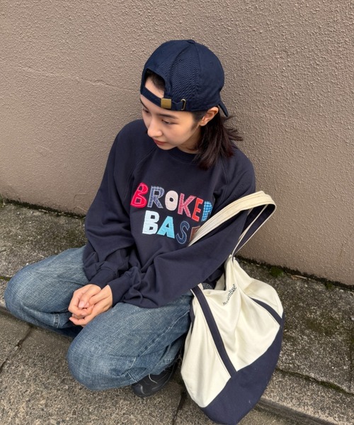 BROKEN BASE（ブロークンベース）の「BROKENBASE Handmade like Patchwork Sweat / BROKENBASE ハンドメイドライクパッチワークスウェット（スウェット・メンズ・ネイビー/グレー/ブラック/イエロー・SMALL/LARGE/MEDIUM）」の16枚目の写真