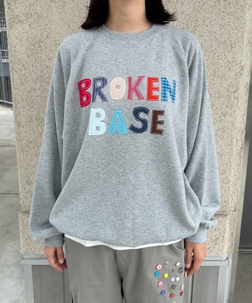 BROKEN BASE（ブロークンベース）の「BROKENBASE Handmade like Patchwork Sweat / BROKENBASE ハンドメイドライクパッチワークスウェット（スウェット・メンズ・ネイビー/グレー/ブラック/イエロー・SMALL/LARGE/MEDIUM）」の11枚目の写真