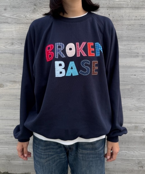BROKEN BASE（ブロークンベース）の「BROKENBASE Handmade like Patchwork Sweat / BROKENBASE ハンドメイドライクパッチワークスウェット（スウェット・メンズ・ネイビー/グレー/ブラック/イエロー・SMALL/LARGE/MEDIUM）」の19枚目の写真