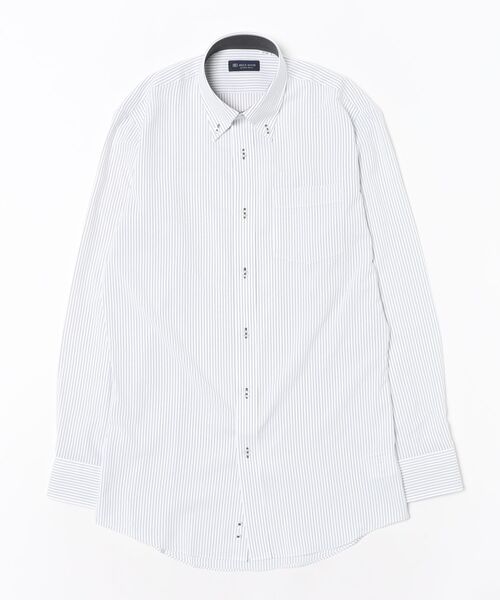 TOKYO SHIRTS(トウキョウシャツ)の「【吸水速乾】【COFREX】 形態安定ノンアイロン ボタンダウン 長袖ビジネスワイシャツ(大きいサイズ・長いサイズ)(ビジネスシャツ・メンズ・グレー・首回り45cm-裄丈82cm/首回り43cm-裄丈90cm/首回り42cm-裄丈90cm/首回り39cm-裄丈88cm/首回り41cm-裄丈90cm/首回り45cm-裄丈90cm/首回り47cm-裄丈86cm/首回り47cm-裄丈90cm/首回り45cm-裄丈86cm)」の6枚目の写真