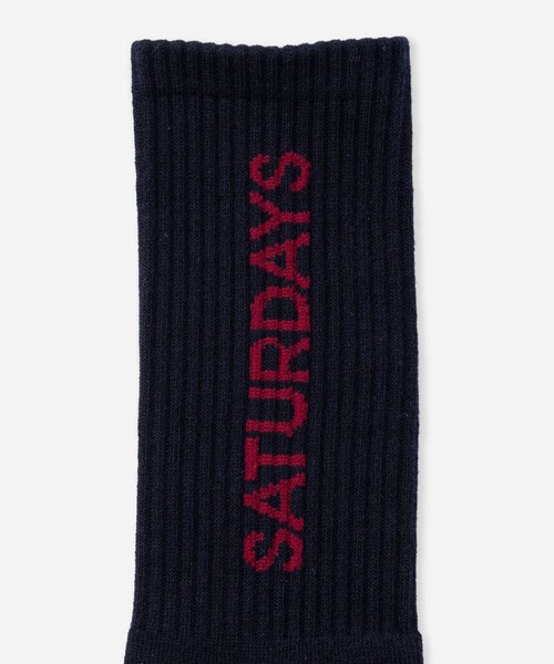 Saturdays NYC(サタデーズ ニューヨークシティ )の「Logo Sock(ソックス/靴下・メンズ・オフホワイト/ネイビー・FREE)」の7枚目の写真