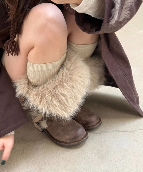AsRiRe(アスリレイ)の「26aw 2WAYファー折り返しベルトロングブーツ(ブーツ・レディース・ベージュ/ブラウン・L/M/S)」の21枚目の写真