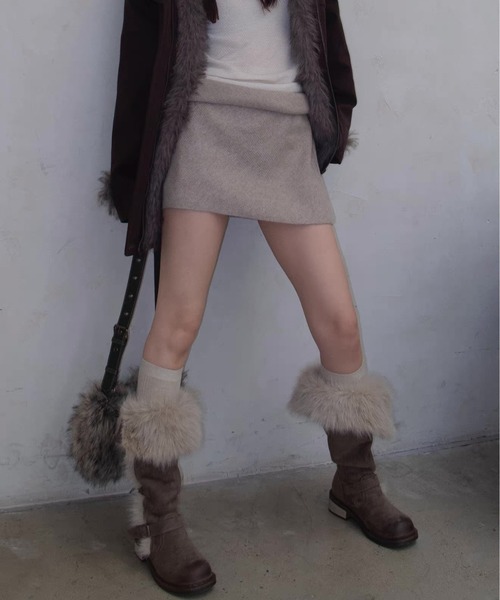 AsRiRe(アスリレイ)の「26aw 2WAYファー折り返しベルトロングブーツ(ブーツ・レディース・ベージュ/ブラウン・L/M/S)」の18枚目の写真