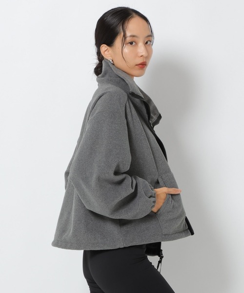 HEREIAM(ヘレイアム)の「【HEREIAM】フリースZIP UP(ブルゾン・レディース・ブラック/グレー・FREE)」の9枚目の写真