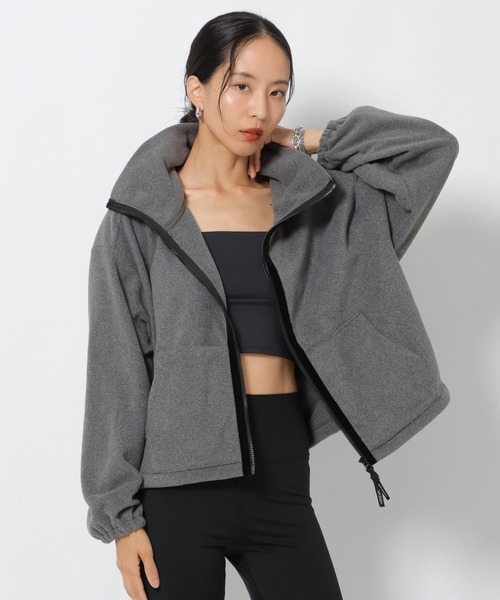 HEREIAM(ヘレイアム)の「【HEREIAM】フリースZIP UP(ブルゾン・レディース・ブラック/グレー・FREE)」の10枚目の写真