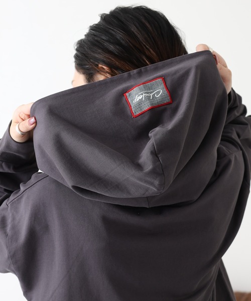 Arinomama（アリノママ）の「Arinomama 260gミニ裏毛 フロントロゴWジップパーカー（パーカー・レディース・スミクロ/ブラウン・FREE）」の8枚目の写真