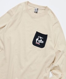 CHUMS（チャムス）の「CHUMS/チャムス 別注 ニットポケット ロングスリーブ クルーネック Tシャツ（Tシャツ/カットソー）」