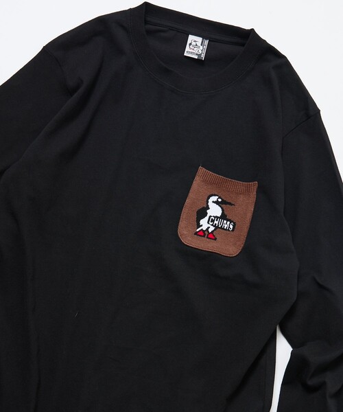 CHUMS(チャムス)の「CHUMS/チャムス 別注 ニットポケット ロングスリーブ クルーネック Tシャツ(Tシャツ/カットソー・メンズ・ネイビー/ホワイト/ベージュ/ブラック・LARGE/MEDIUM/SMALL/X-LARGE)」の12枚目の写真