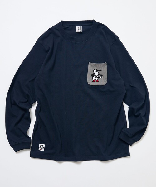 CHUMS(チャムス)の「CHUMS/チャムス 別注 ニットポケット ロングスリーブ クルーネック Tシャツ(Tシャツ/カットソー・メンズ・ネイビー/ホワイト/ベージュ/ブラック・LARGE/MEDIUM/SMALL/X-LARGE)」の13枚目の写真