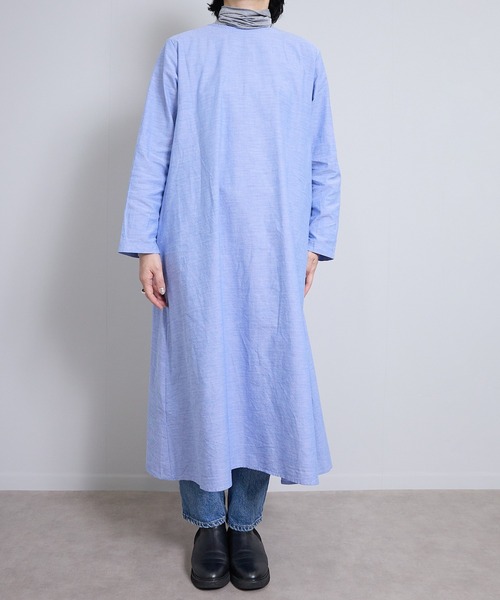 vent blanc(ヴァンブラン)の「ヴァンブラン vent blancラウンドネック2WAY テントワンピース(ワンピース・レディース・ベージュ/ブルー/ストライプ・FREE)」の19枚目の写真