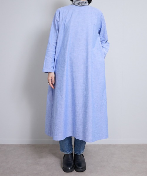 vent blanc(ヴァンブラン)の「ヴァンブラン vent blancラウンドネック2WAY テントワンピース(ワンピース・レディース・ベージュ/ブルー/ストライプ・FREE)」の20枚目の写真