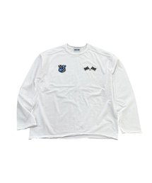レースパッチカットオフTシャツ (ホワイト)
