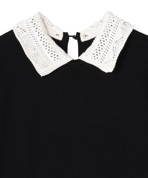 MARY QUANT(マリークワント)の「クロッシェカラーニットロング ワンピース(ワンピース・レディース・ブラック/ネイビー/ボルドー・M)」の10枚目の写真