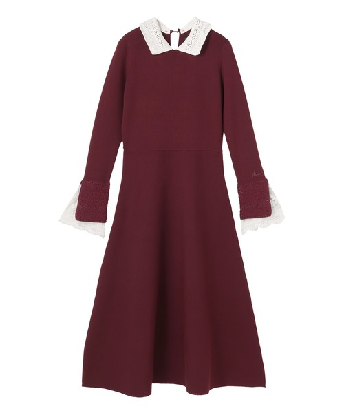 MARY QUANT(マリークワント)の「クロッシェカラーニットロング ワンピース(ワンピース・レディース・ブラック/ネイビー/ボルドー・M)」の20枚目の写真