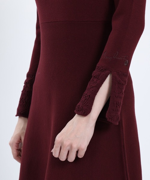 MARY QUANT(マリークワント)の「クロッシェカラーニットロング ワンピース(ワンピース・レディース・ブラック/ネイビー/ボルドー・M)」の15枚目の写真