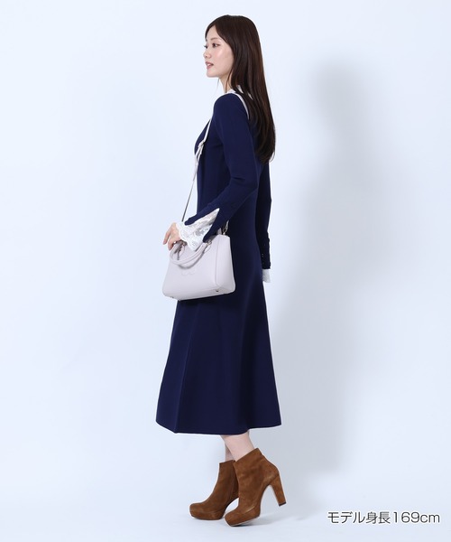 MARY QUANT(マリークワント)の「クロッシェカラーニットロング ワンピース(ワンピース・レディース・ブラック/ネイビー/ボルドー・M)」の21枚目の写真