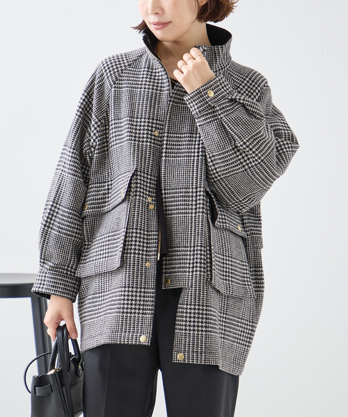 Traditional Weatherwear(トラディショナルウェザーウェア)の「Traditional Weatherwear ELGIN HT コート(その他アウター・レディース・ブラウン/ブラック/ブラック系その他・34)」の2枚目の写真