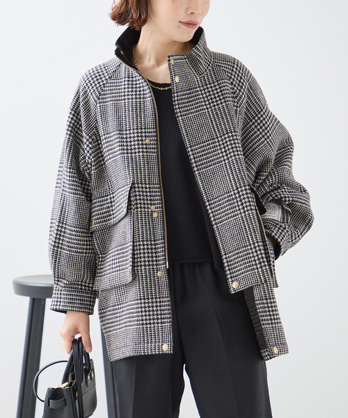 Traditional Weatherwear(トラディショナルウェザーウェア)の「Traditional Weatherwear ELGIN HT コート(その他アウター・レディース・ブラウン/ブラック/ブラック系その他・34)」の22枚目の写真
