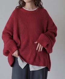 「 良バランス 」 ざっくりリブニット