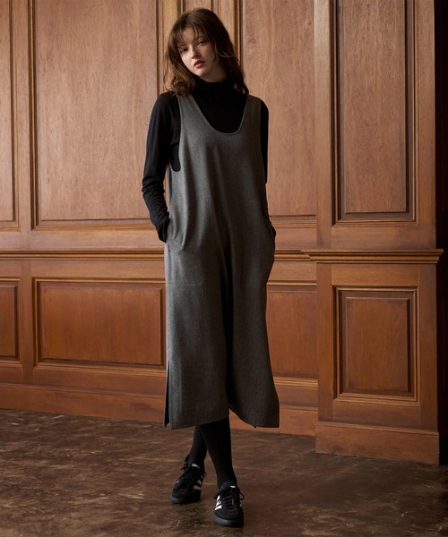 LE GLAZIK | ウールフランネル ノースリーブワンピース WOMEN