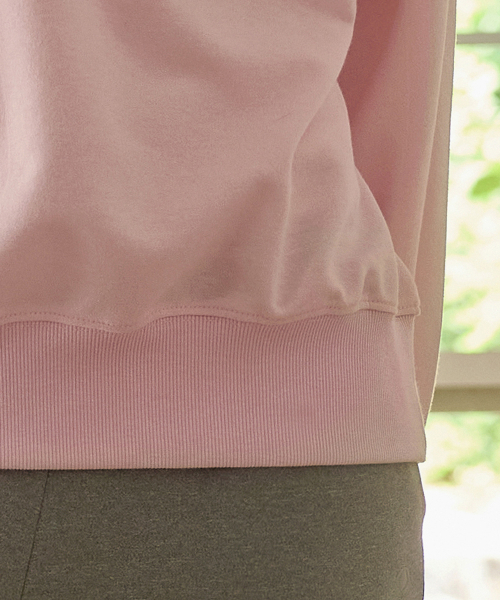DEVIWEAR(デヴィウェア)の「ハイネック ヘンリー スウェット DEVI-T0166-ピンク(スウェット・レディース・ピンク・FREE)」の5枚目の写真