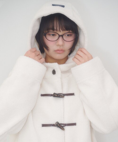 DISCOAT(ディスコート)の「【umm.】ミトン付きフードボアムートン(その他アウター・レディース・ネイビー/オフホワイト・FREE)」の13枚目の写真