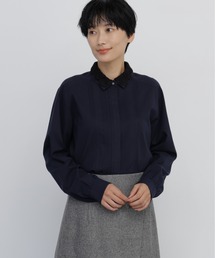 ◆ニットシャツカラーブラウス