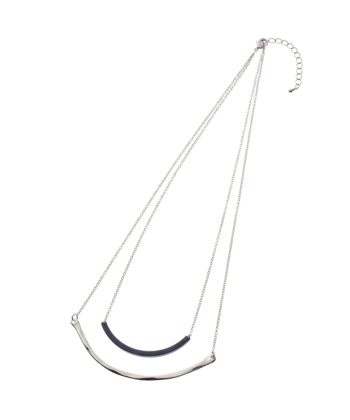 HusHusH（ハッシュアッシュ）の「2連バーネックレス（ネックレス・レディース・ブラック/ブラウン/ベージュ/ブルー・00）」の4枚目の写真