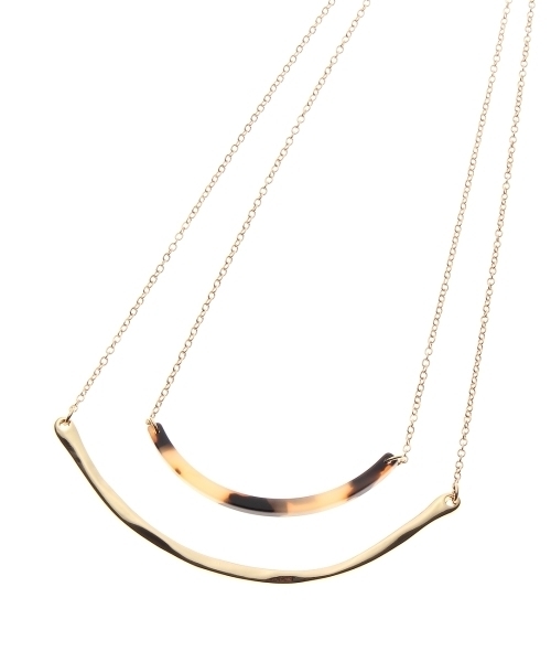 HusHusH（ハッシュアッシュ）の「2連バーネックレス（ネックレス・レディース・ブラック/ブラウン/ベージュ/ブルー・00）」の5枚目の写真