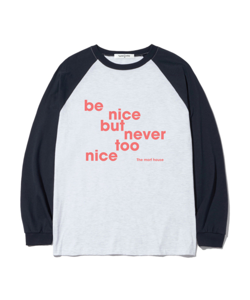 THEMORFHOUSE(ザモーフハウス)の「BE NICE プリント オーバーサイズ ロングスリーブ ブラック(Tシャツ/カットソー・レディース・その他・SMALL/MEDIUM/LARGE)」の5枚目の写真