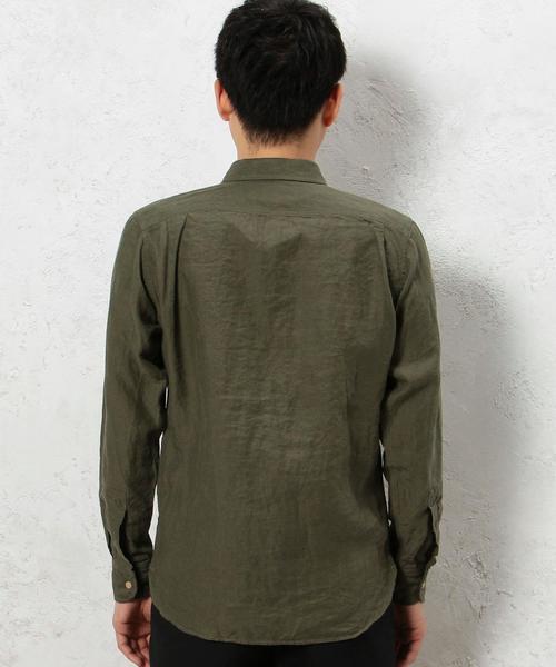 green label relaxing（グリーンレーベルリラクシング）の「BC LI/R DELAVE ワークシャツ REG◆（シャツ/ブラウス・メンズ・グレー/オリーブ/ネイビー・X-LARGE/LARGE/MEDIUM/SMALL）」の20枚目の写真