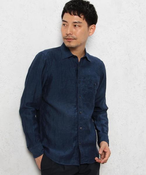 green label relaxing（グリーンレーベルリラクシング）の「BC LI/R DELAVE ワークシャツ REG◆（シャツ/ブラウス・メンズ・グレー/オリーブ/ネイビー・X-LARGE/LARGE/MEDIUM/SMALL）」の13枚目の写真