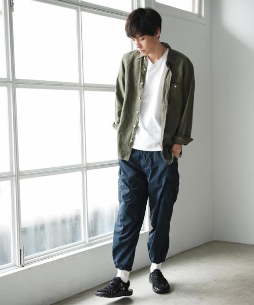 green label relaxing（グリーンレーベルリラクシング）の「BC LI/R DELAVE ワークシャツ REG◆（シャツ/ブラウス・メンズ・グレー/オリーブ/ネイビー・X-LARGE/LARGE/MEDIUM/SMALL）」の14枚目の写真