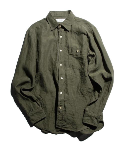 green label relaxing（グリーンレーベルリラクシング）の「BC LI/R DELAVE ワークシャツ REG◆（シャツ/ブラウス・メンズ・グレー/オリーブ/ネイビー・X-LARGE/LARGE/MEDIUM/SMALL）」の9枚目の写真