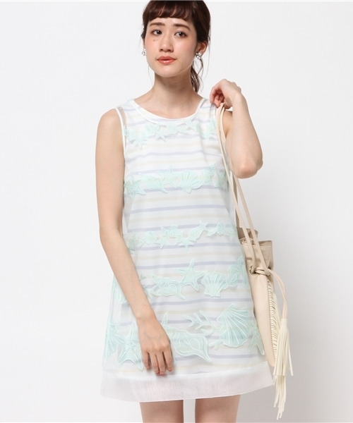 Lily Brown リリーブラウン の シェル柄aラインワンピース ワンピース Wear