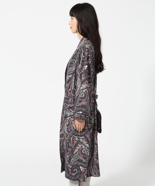 HARE（ハレ）の「ロングガウン(HARE)（トレンチコート・レディース・ブラック/ボルドー・FREE）」の10枚目の写真