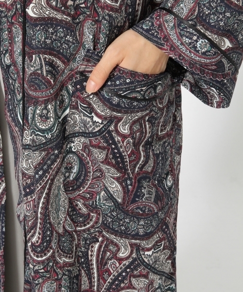 HARE（ハレ）の「ロングガウン(HARE)（トレンチコート・レディース・ブラック/ボルドー・FREE）」の15枚目の写真