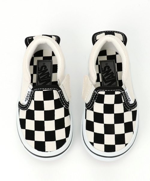 VANS（バンズ）の「キッズ VANS ヴァンズ SLIP ON スリッポン V98CJ V (14-18) BLK/WHT CHK（スリッポン・キッズ・ブラック系その他・16/18/15 /14/17）」の5枚目の写真