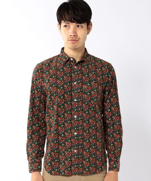 coen(コーエン)の「【NOMA textile designコラボ】コーデュロイフラワープリントシャツ(シャツ/ブラウス・メンズ・ブラック/ブラウン・MEDIUM/SMALL/X-LARGE/LARGE)」の12枚目の写真