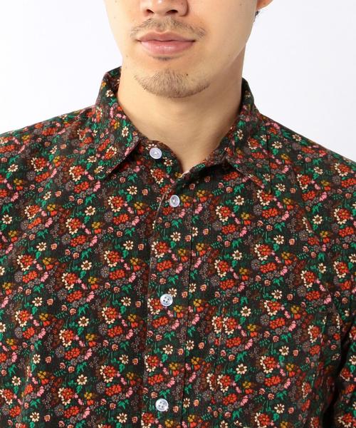 coen(コーエン)の「【NOMA textile designコラボ】コーデュロイフラワープリントシャツ(シャツ/ブラウス・メンズ・ブラック/ブラウン・MEDIUM/SMALL/X-LARGE/LARGE)」の14枚目の写真