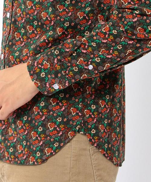 coen(コーエン)の「【NOMA textile designコラボ】コーデュロイフラワープリントシャツ(シャツ/ブラウス・メンズ・ブラック/ブラウン・MEDIUM/SMALL/X-LARGE/LARGE)」の5枚目の写真