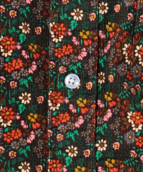 coen(コーエン)の「【NOMA textile designコラボ】コーデュロイフラワープリントシャツ(シャツ/ブラウス・メンズ・ブラック/ブラウン・MEDIUM/SMALL/X-LARGE/LARGE)」の6枚目の写真