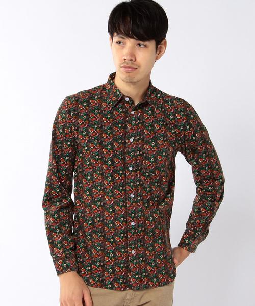 coen(コーエン)の「【NOMA textile designコラボ】コーデュロイフラワープリントシャツ(シャツ/ブラウス・メンズ・ブラック/ブラウン・MEDIUM/SMALL/X-LARGE/LARGE)」の10枚目の写真
