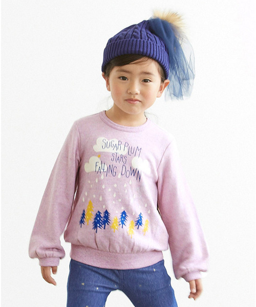 Seraph（セラフ）の「6色3柄トレーナー（スウェット・キッズ・グレー/サーモンピンク/アイボリー/チャコール/ラベンダー/ネイビー・100/120/80/90/95/110/130/140）」の5枚目の写真