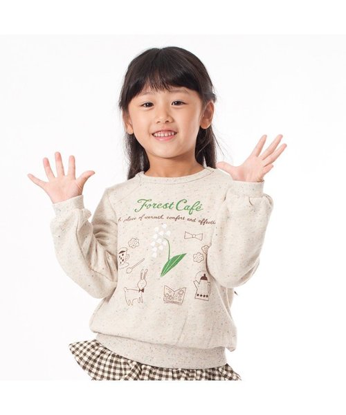 Seraph（セラフ）の「6色3柄トレーナー（スウェット・キッズ・グレー/サーモンピンク/アイボリー/チャコール/ラベンダー/ネイビー・100/120/80/90/95/110/130/140）」の7枚目の写真