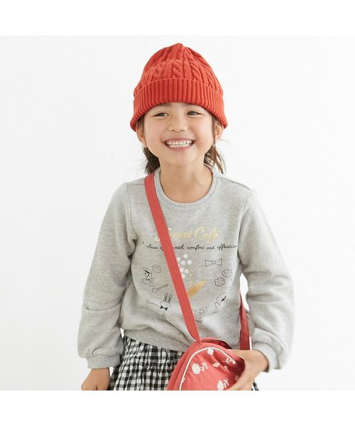 Seraph（セラフ）の「6色3柄トレーナー（スウェット・キッズ・グレー/サーモンピンク/アイボリー/チャコール/ラベンダー/ネイビー・100/120/80/90/95/110/130/140）」の8枚目の写真